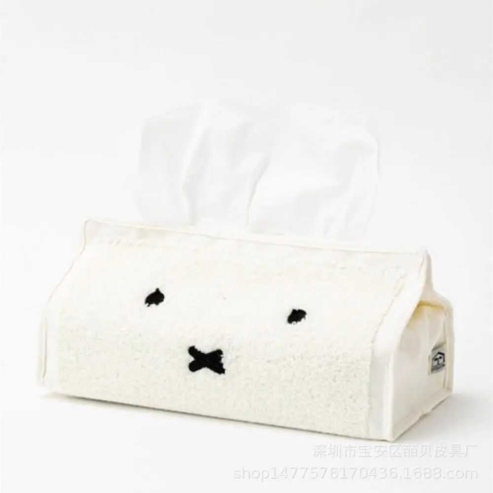 

Miffy Rabbit Tissue Box Cute Anime Cartoon Simple Creative Exquisite Kawaii Living Room Desktop Car Tissue Box Home Gift