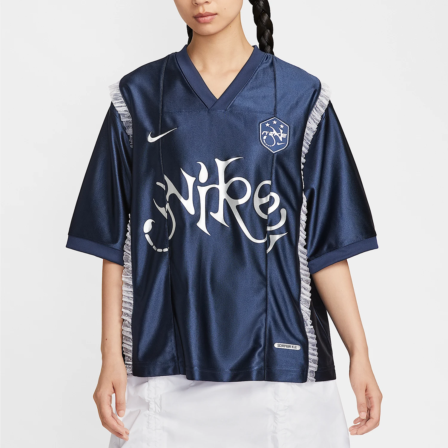 

Nike Summer Women's Retro Casual Lace-Trimmed Loose T-shirt II1939-410