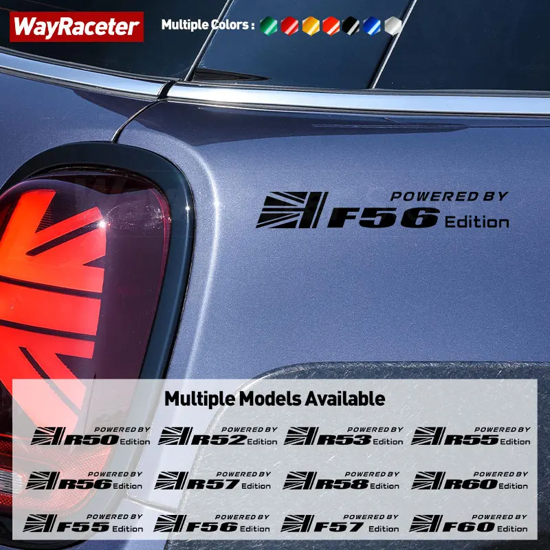 2 Pcs Door Side Sticker Union Jack Trunk Fender Body Decal For MINI Cooper R56 R57 F55 F56 F57 F60 R60 R50 R52 R53 F54 R55 R58