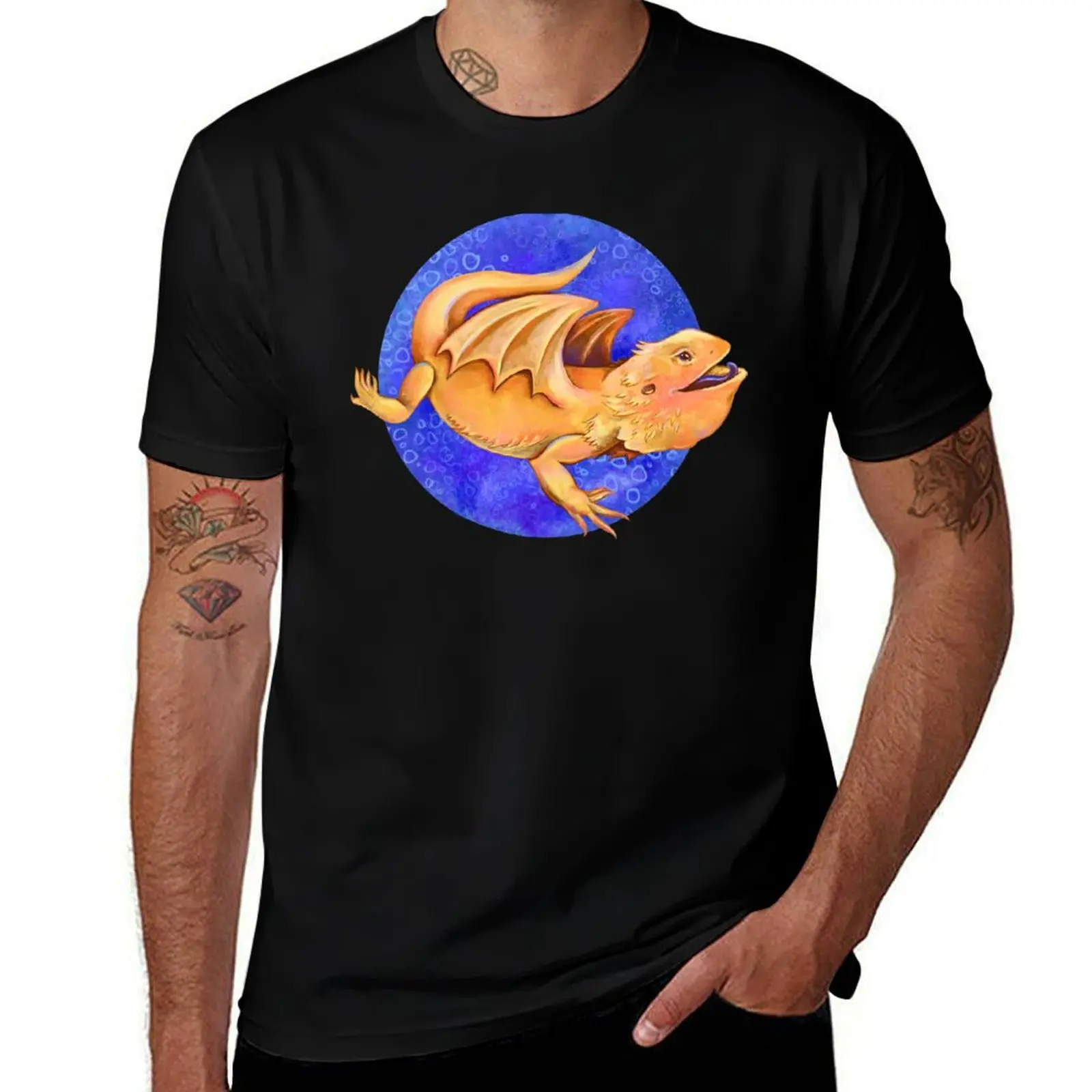 

Winged Bearded Dragon T-Shirt t shirts cotton 100% g man t shirts for men man t shirts cotton T-shirt
