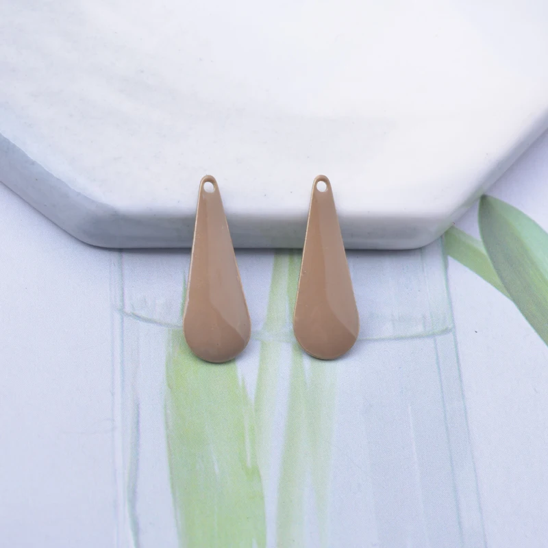 30 Stück Kupfer-Emaille Wassertropfen-Anhänger Beidseitig Emailliert Anhänger DIY Schmuck Ohrring Herstellung – Detail 8