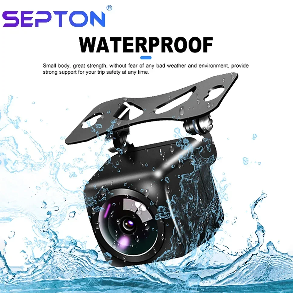 SEPTON Waterproof Car Rear View Camera AHD Backup Camera 170° Full HD Night Vision Vehicle Backup Reversing Front Camera