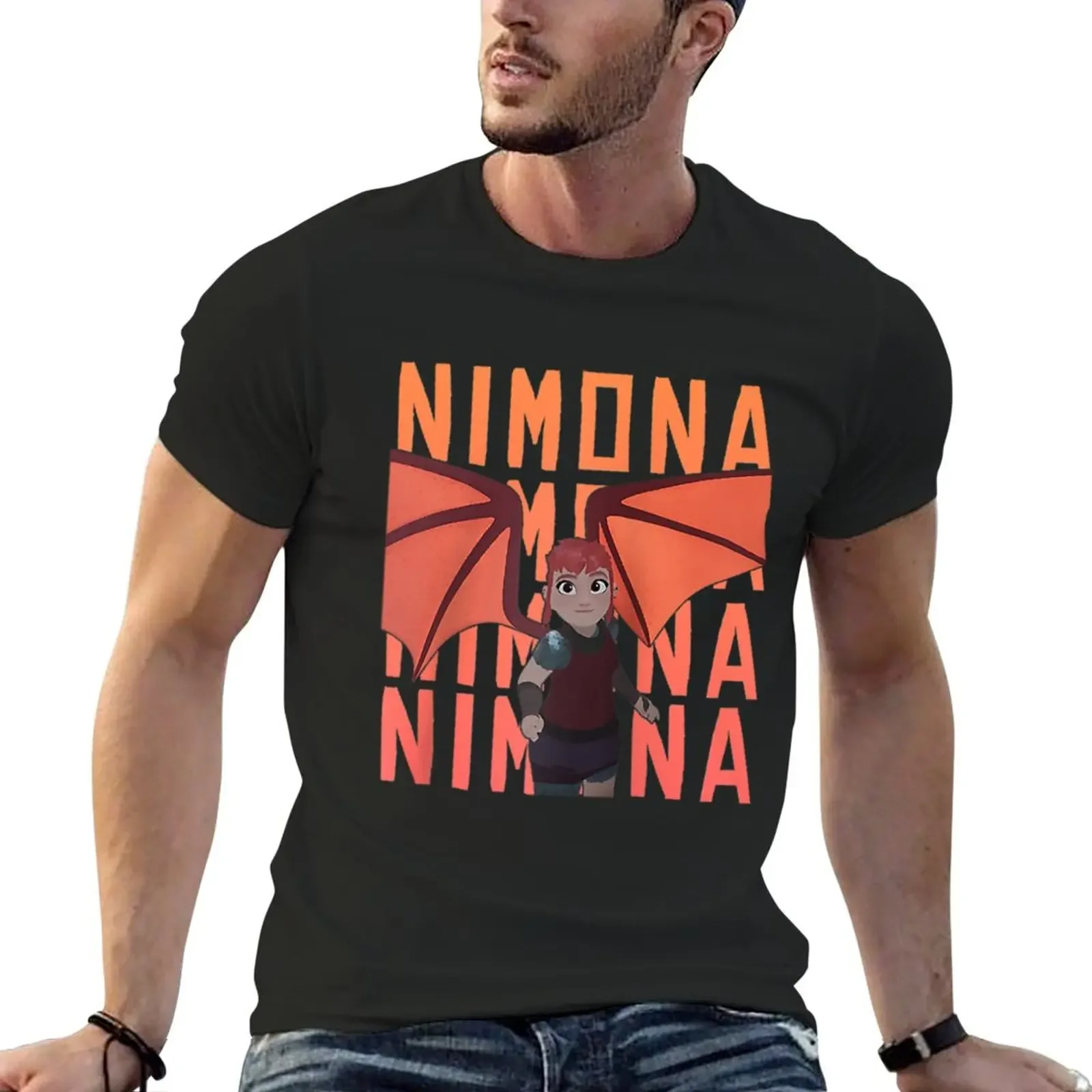 New Nimona Shapeshifter Hero Name Stack Logo Raglan T-Shirt animal prinfor boys baggy shirts tops designer t shirt men