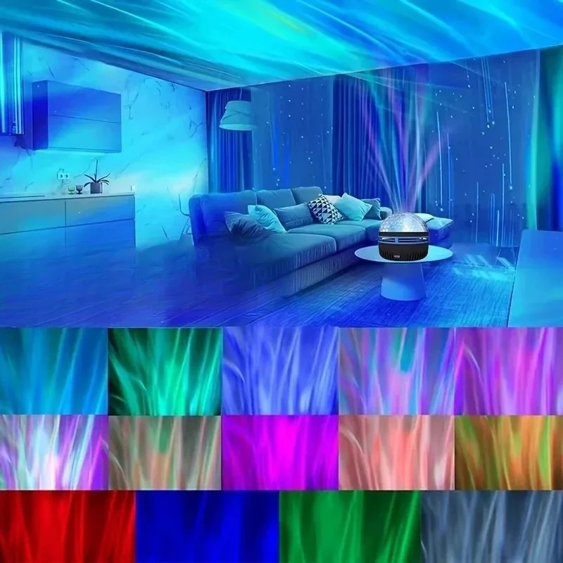 Starry Sky Projection Light Water Pattern Northern Lights Atmosphere Light Creative Colorful Rotating Light Bedhead Night Light