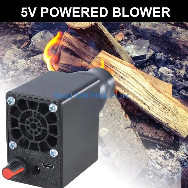 

5asd BBQ Air Movers Вентилятор 12 В, центробежный вентилятор с регулируемой скоростью, 5 В USB и DC5,5x2,1 мм угольный Starte