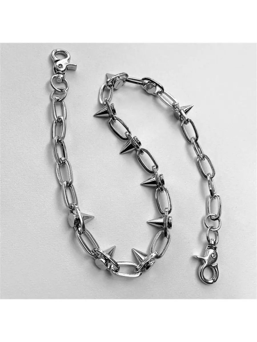 Punk Rivet Waist Chain Chain Punk Women  Men Punk Rivet Pants Waist Chain Trousers Chain Rock Hip hop jewelry Accessories Unisex