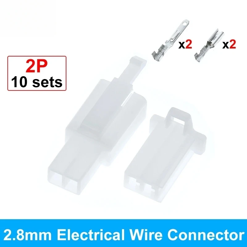 10set/lot 2.8mm 2/3/4/6/9 Pin Automotive 2.8 Electrical Wire Connector Male Female Cable Plug Kits Motorcycle Ebike Car