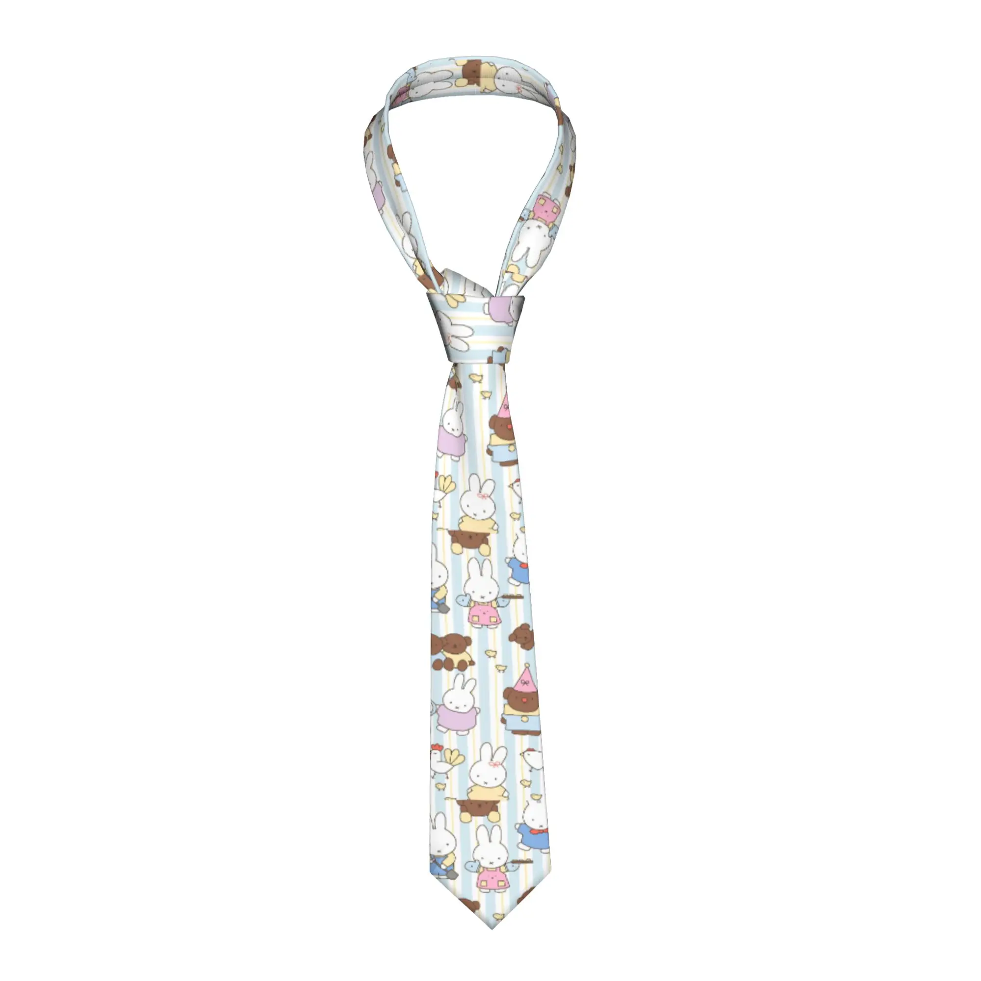 Miffyy  Cartoon Pattern Neckties Men Fashion Polyester 8 cm Narrow  Neck Tie for Mens Accessories Cravat Wedding  Business