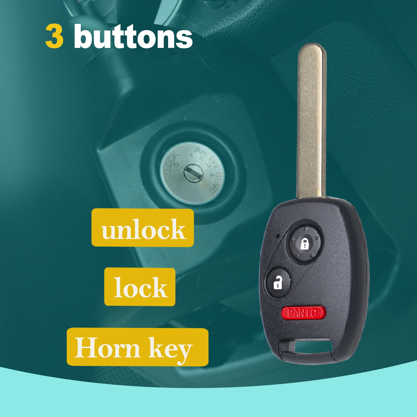 Picture 6: New Replacement Remote Key fob and Programmer tool For2005 2006 2007 2008 Honda Pilot programming Key fob CWTWB1U545