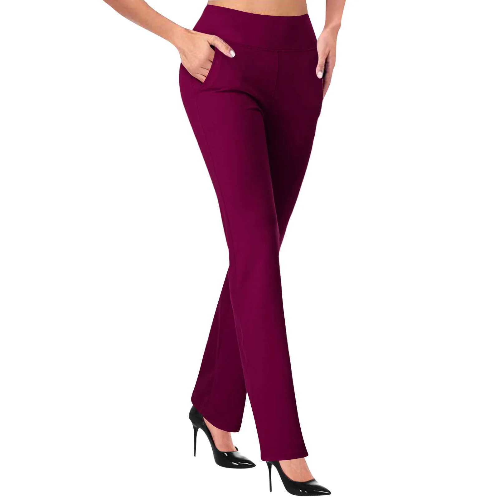 Pantaloni da lavoro a vita alta Leggings da allenamento casual da donna Pantaloni dritti Pantaloni da donna grassi Pantaloni eleganti da pendolare primavera estate