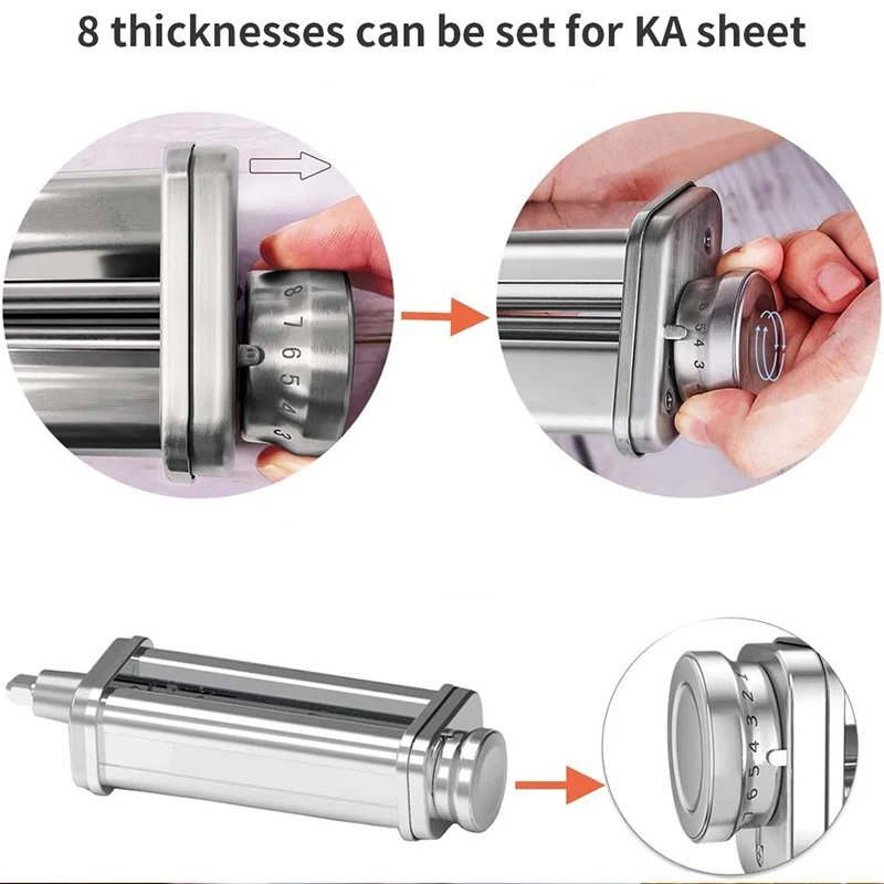 For KitchenAid Pasta Roller Fettuccine Spaghetti Cutter Set KitchenAid KA Washable Stand Stainless Mixers Spaghetti Maker Cutter