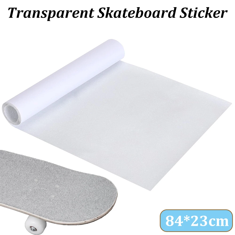 Rutschfestes, durchsichtiges Skateboard-Griffband, tragbarer Ölgemälde-Schleifpapier-Aufkleber, wasserfestes Griffband für Skateboard-Aktivitäten im Freien – Detail 1