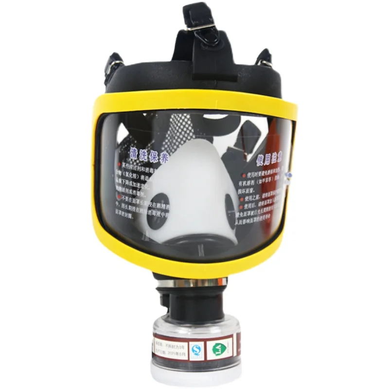 New Industrial Full Face Gas Respirator Dust Mask With Filtering Tank Splash Proof For Painting Pesticide Spraying Work Safety