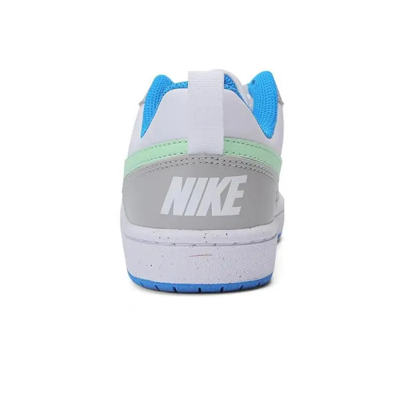 حذاء Nike Court Borough مريح وغير قابل للانزلاق ومتين منخفض الجودة GS حذاء رياضي كاجوال باللون الرمادي الرائع DV5456-005 #5