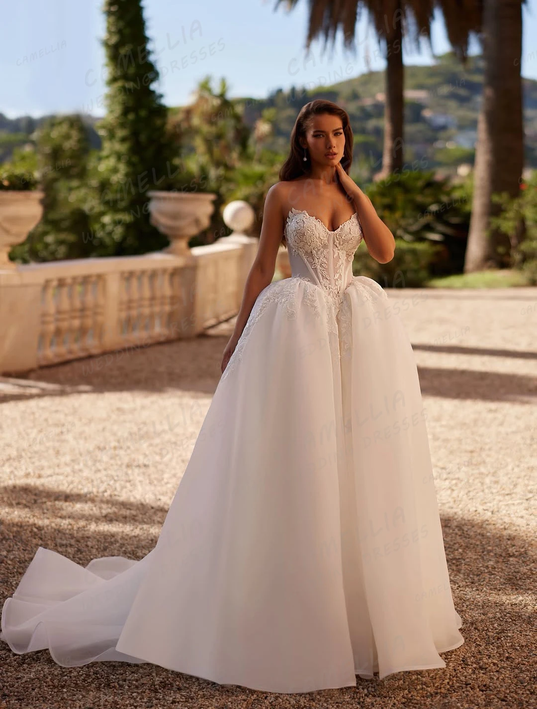 Simple Elegant Wedding Dresses Women's A Line Bridal Gowns Sweetheart Sleeveless Princess Vestidos De Novia Customized Elegant