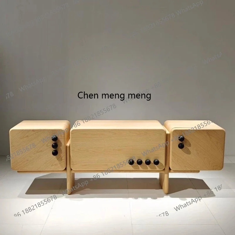 

X Medieval log style, three doors and three pumps, home living room TV cabinet modern