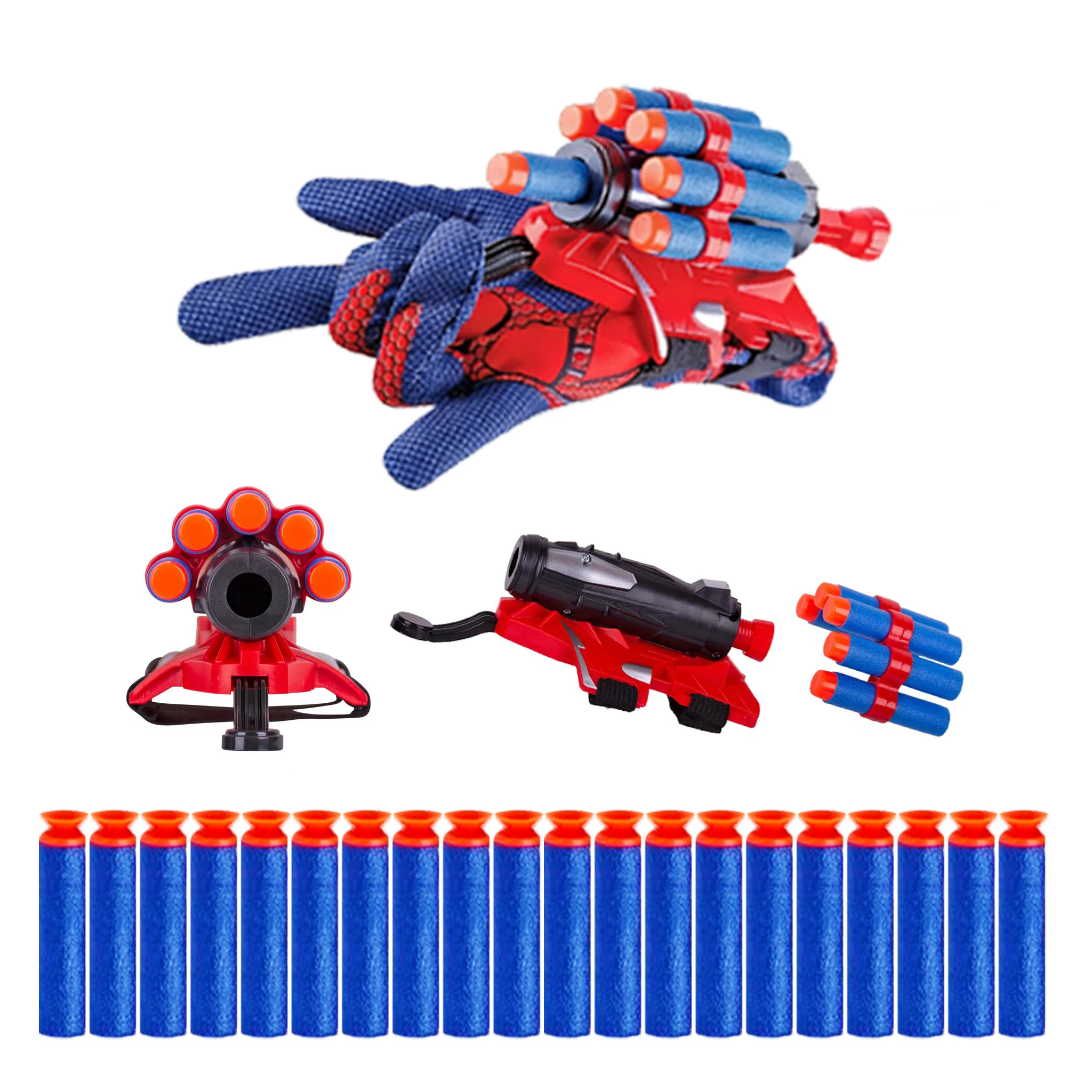 24-delige Hero Foam schietspeelgoedset, buitenschietspeelgoedpistool voor jongens, kindercadeau, verjaardagscadeau, vakantiecadeau, feestcadeau