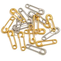 5 PCS Stainless Steel Mini Oil Pressure Safety Pin Pendant Neutral Charm Handmade Necklace Bracelet Jewelry Making Consumables