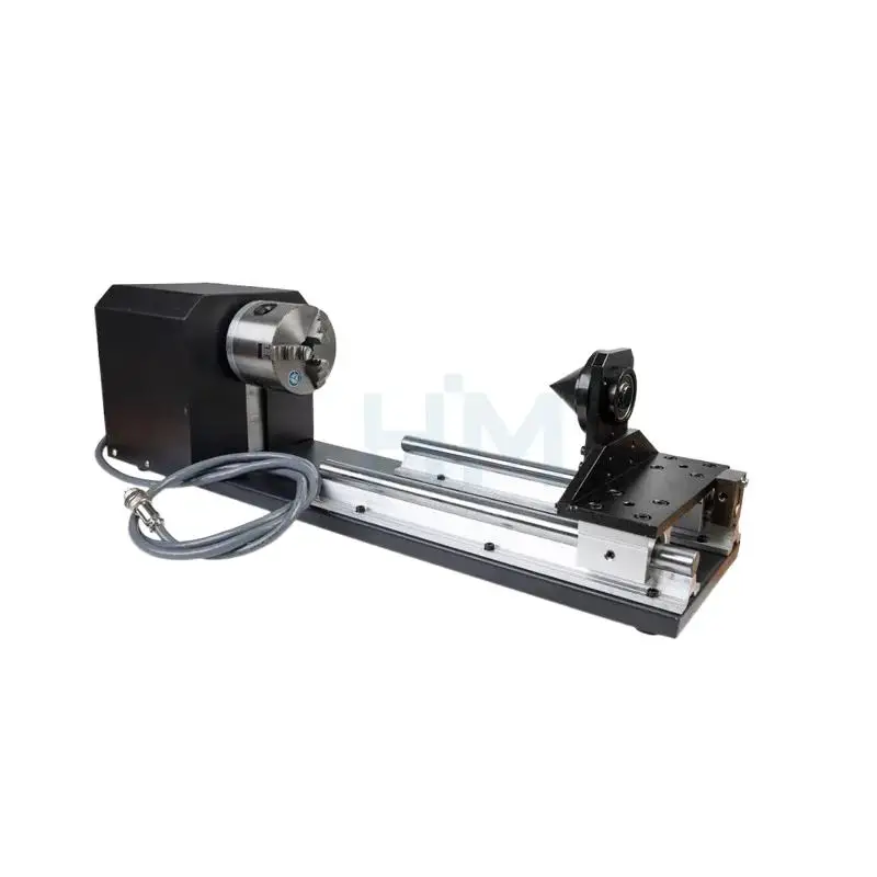 Rotary Engraving Attachment with Chucks Stepper Motors for Laser Engraving Cutting Machine Model B