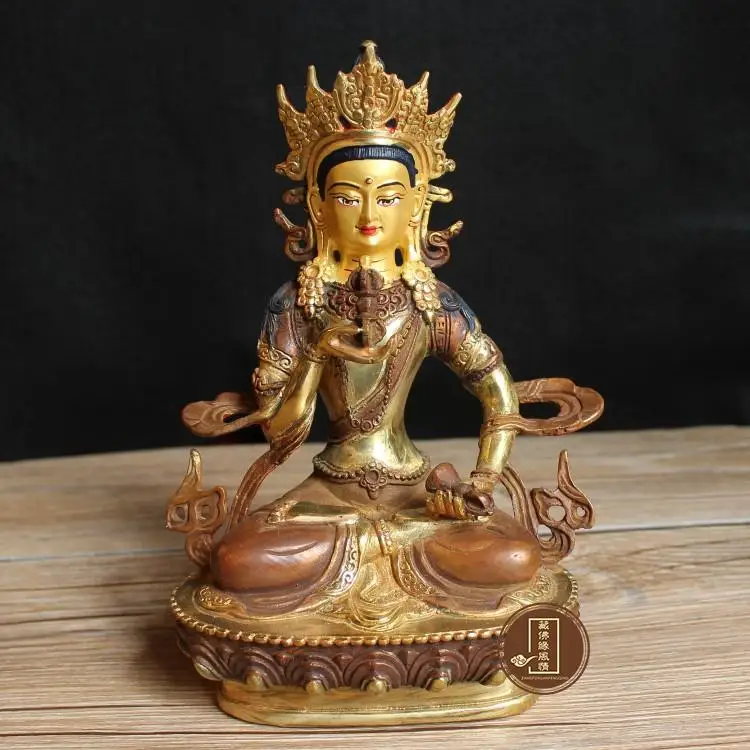 

Buddha figure # efficacious HOME OFFICE House Talisman 21cm Tibetan Buddhism Vajrasattva GOLD brass statue