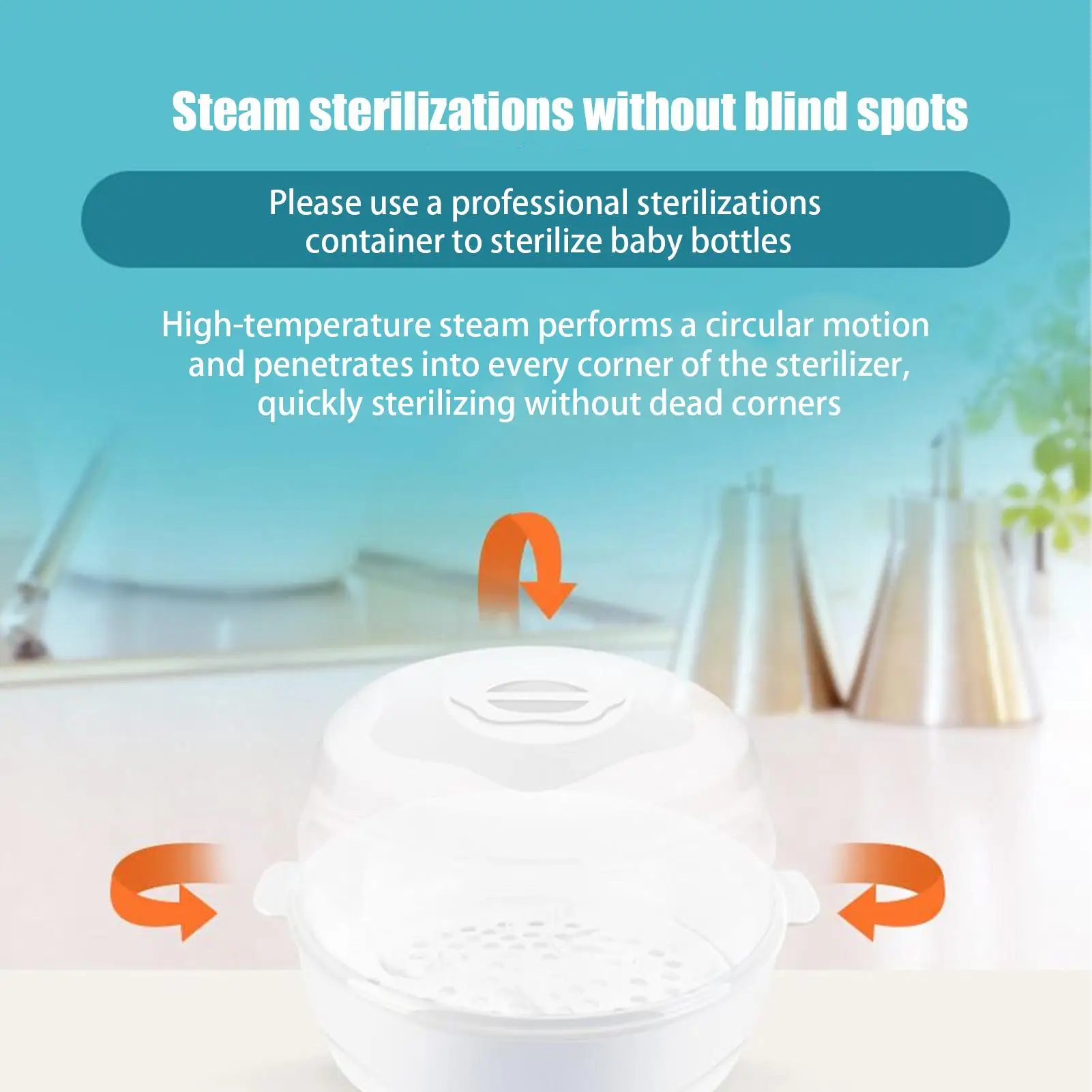 Baby Bottle Microwave Cleaner Baby Bottles Microwave Steam Cleaner High Temperature Resistant Steamer for Household Kids