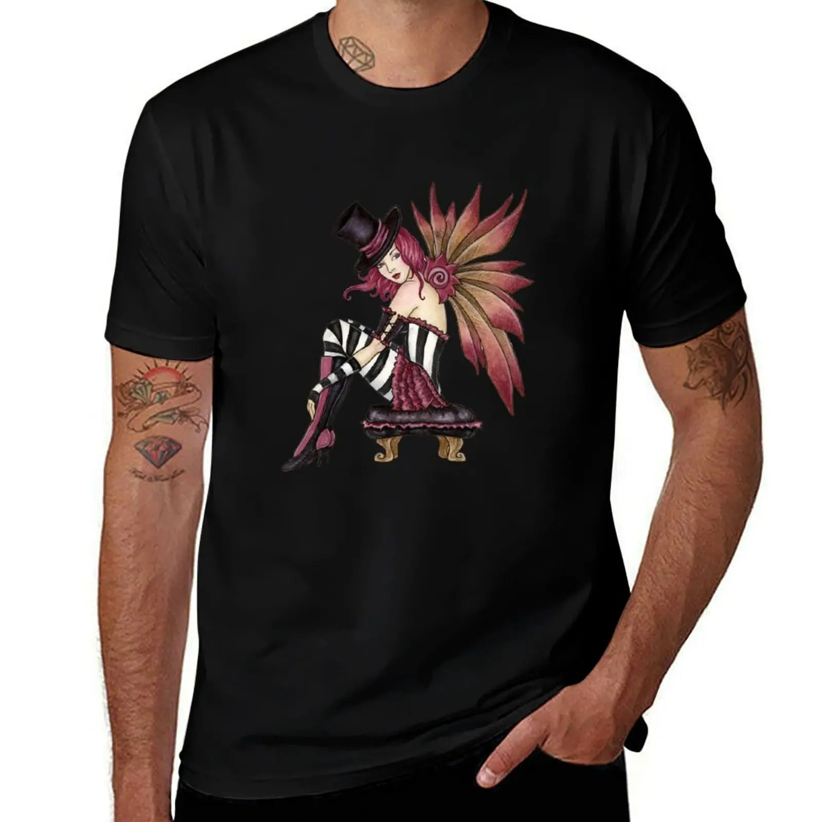 Circus Fae T-Shirt Simple Solid Color Crew Neck Tee T-Shirt