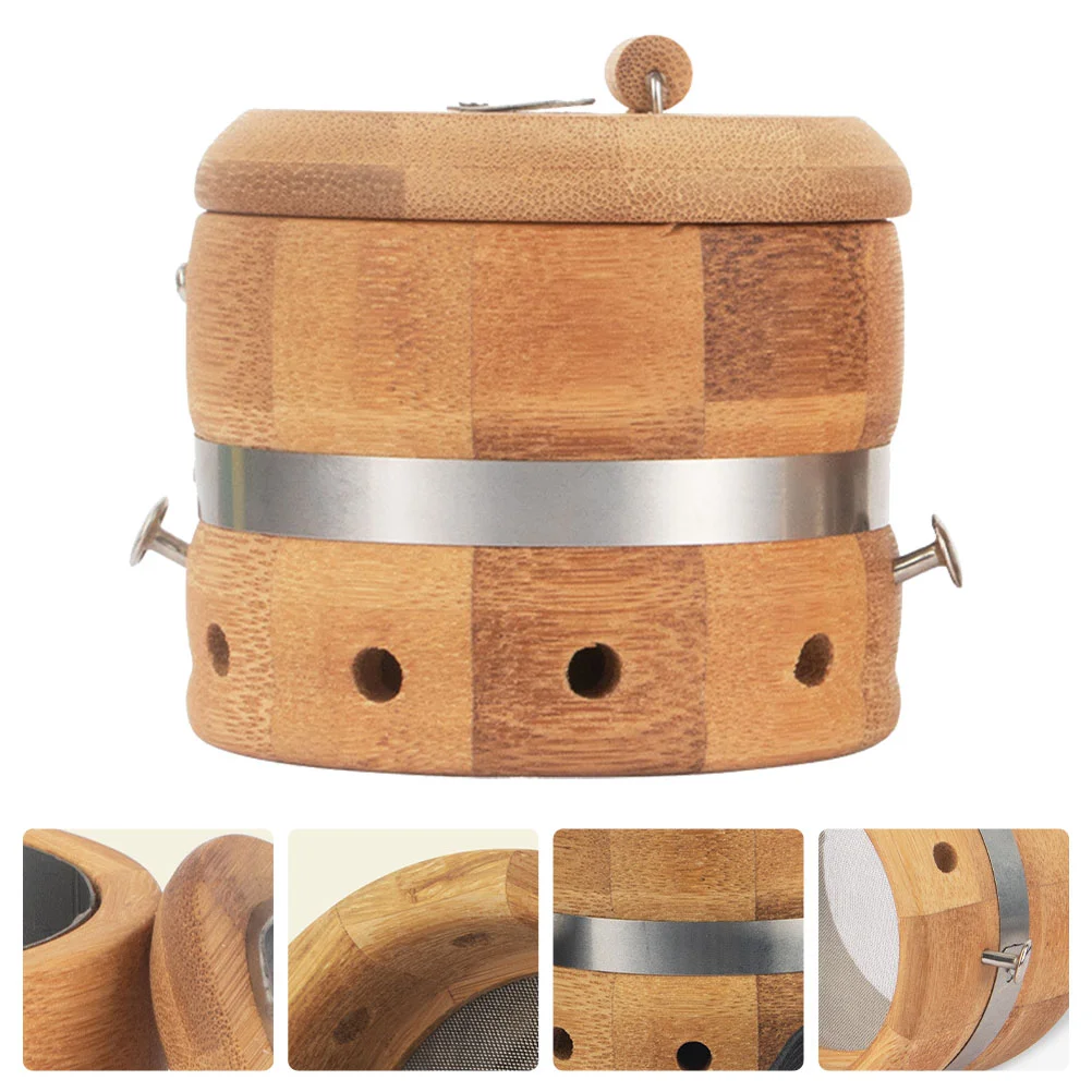 3 -Gear Moxibustion Jar Moxa Cone Burner Waist Heat Tank Large Wood Holder Wooden