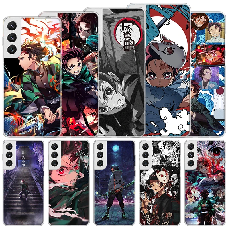 Demon Slayer Tanjiro Soft Case For Samsung Galaxy S25 S24 S23 S22 Ultra Phone Cover S20 FE S21 Plus S25Ultra S24U Funda Coque S2