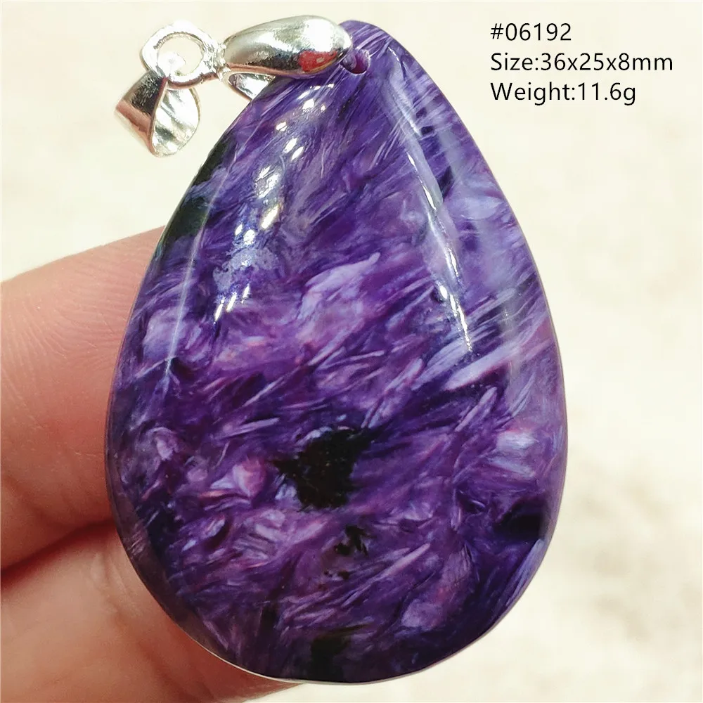 

Natural Purple Charoite Beads Pendant Necklace Jewelry Women Gemstone Fashion Charoite Water Drop Gift Best Rare AAAAAA