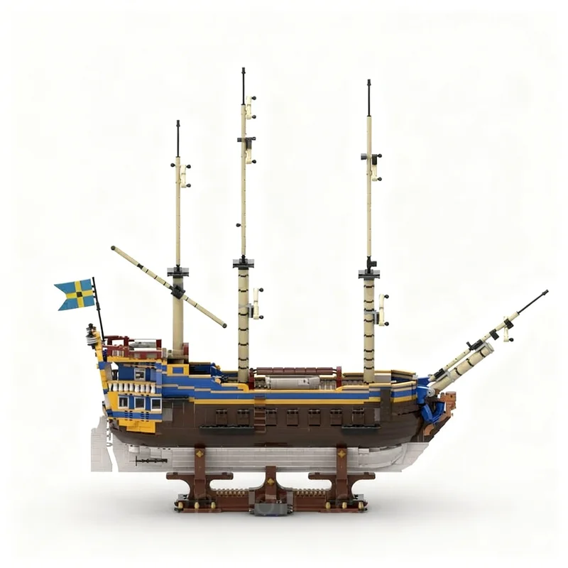 3262pcs MOC The Ship Götheborg Sweden Historic Display Icons Model Building Blocks Toy Education 3D Brick Idea Craft Birthday