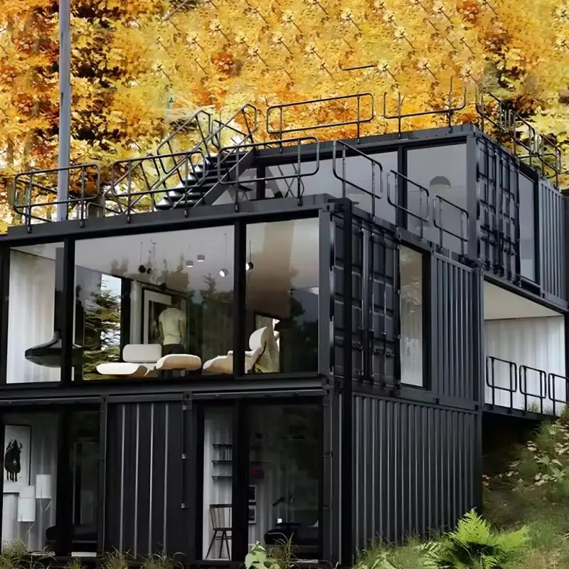 

20FT Prefab Homes Luxury Double-story Container Homes for Sale Mobile House with 2 3 Bedrooms PreBuilt Container Homes
