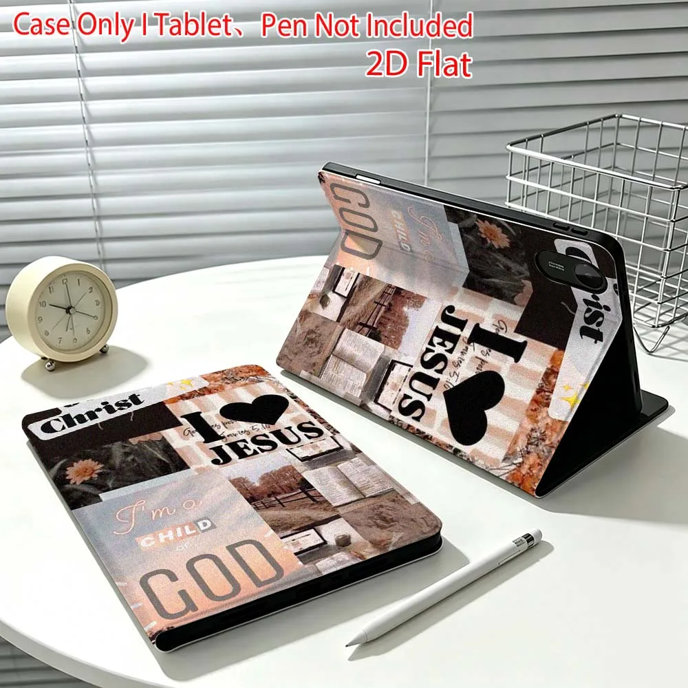 Knowing God Ideas For Xiaomi Poco Redmi Pad 8 2 4 C1 6 6S 7 7S SE 9.7 14 11 11.2 Inch Pen Tray Tablet Case Fashion