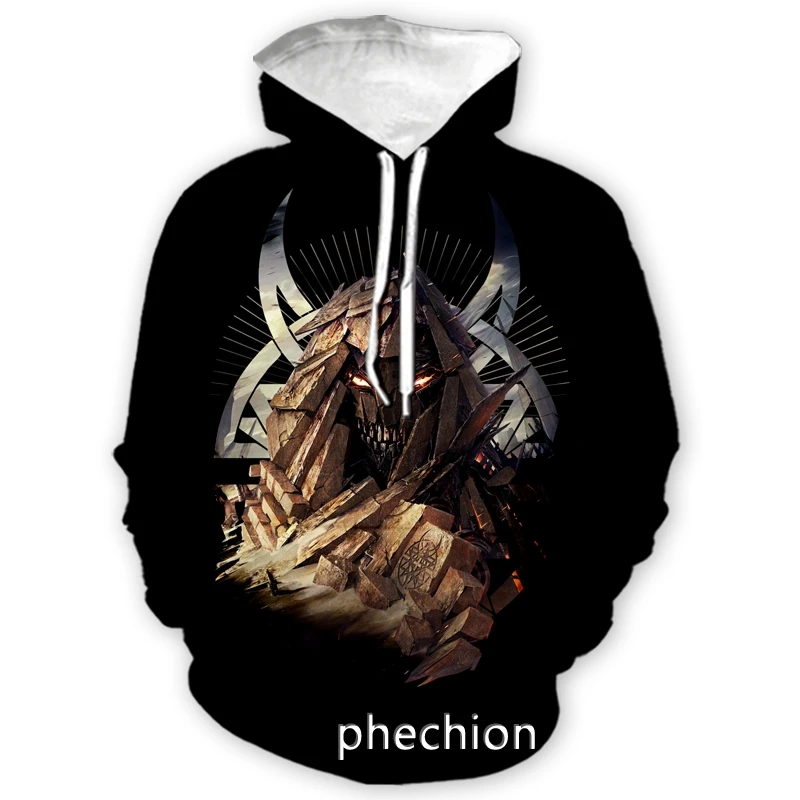 phechion New Fashion Men/Women Disturbed Rock Band 3D Print Casual Sweatshirt Hoodies Streetwear Men Loose Sporting Hoodies H28