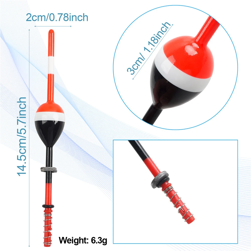7PCS Wood Slip Bobbers Fishing Floats and Bobbers Fishing Spring Stick Float Bobbers for Crappie Bass Panfish Walleye Fishing view 3