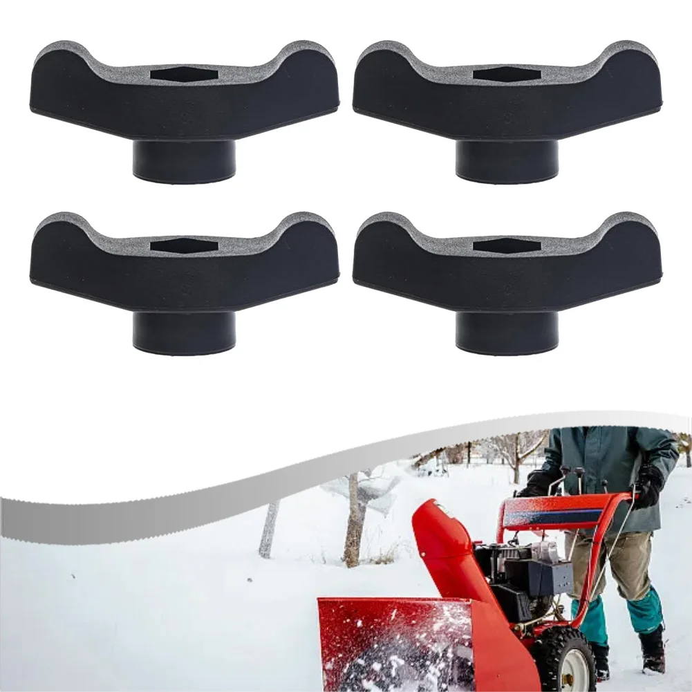 4 pezzi 720-04122 sostituzione dell'ala della manopola per tosaerba e spazzaneve accessori per attrezzi da giardino con ala in plastica nera