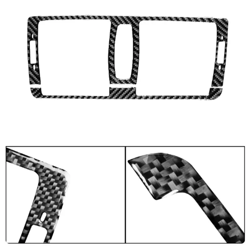 

Carbon Fiber Interior Sticker Central Air Vent Outlet Trims Fit For BMW 1 Series E81 E82 E87 E88 2008-2013
