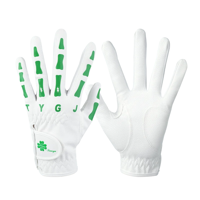 Nuevos guantes de golf para mujer, edición coreana con patrón de hueso, transpirables, resistentes al desgaste, antideslizantes, cómodos guantes deportivos para