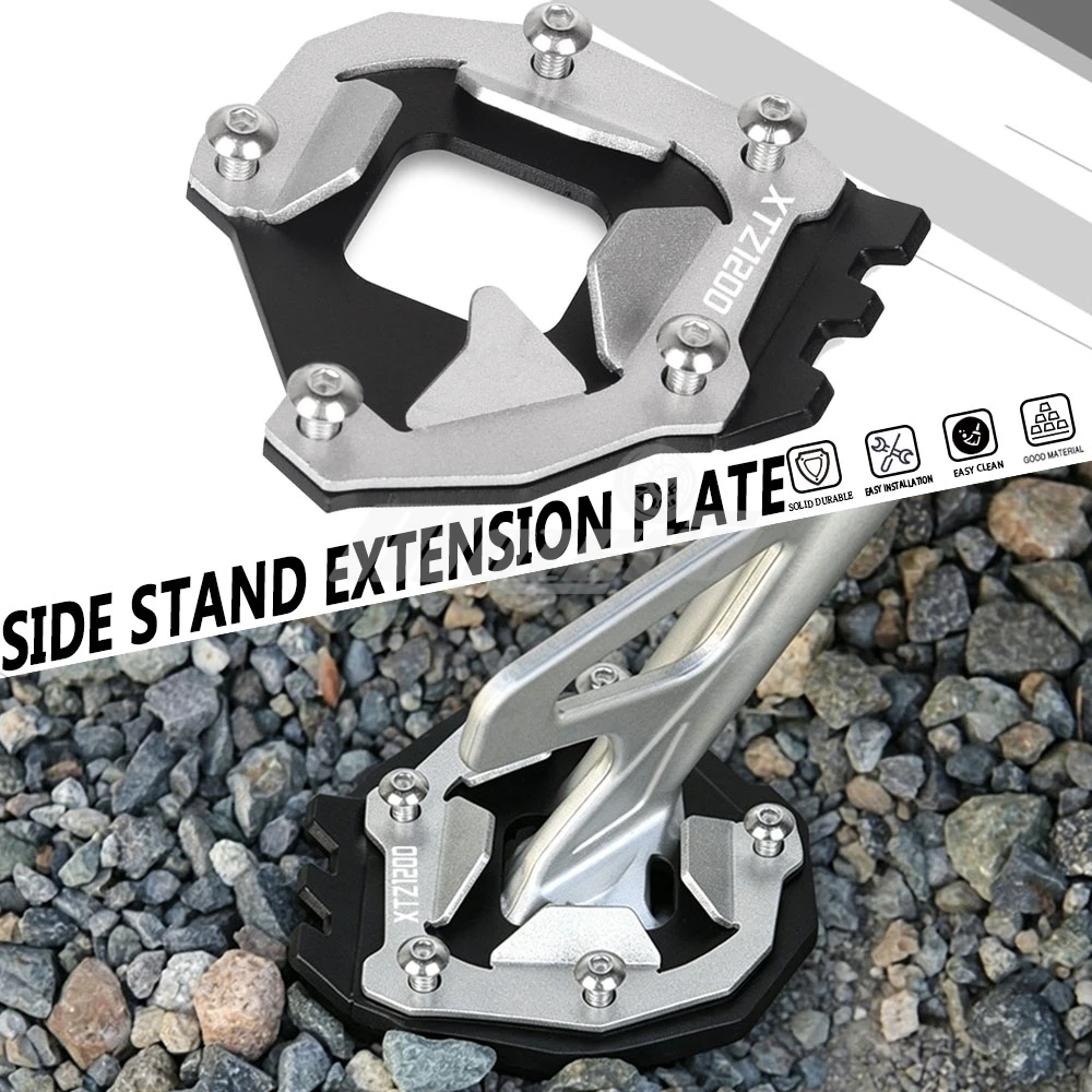For Yamaha XTZ1200 Super Tenere 2014 2015 2016 2017 2018 2019 2020 2021 2022 2023 2024 Kickstand Side Stand Extension Plate Pads