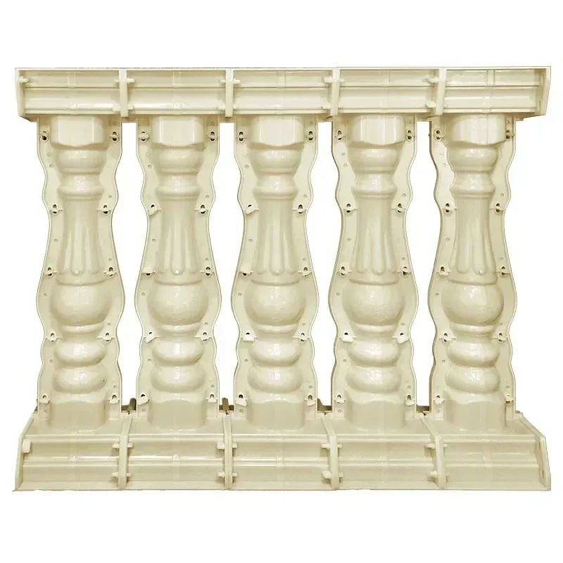 For European Roman Column Mold Villa Line Handrail Balcony Guardrail Cast-in-place Vase Column Cement Railing Mold Outdoor Mold