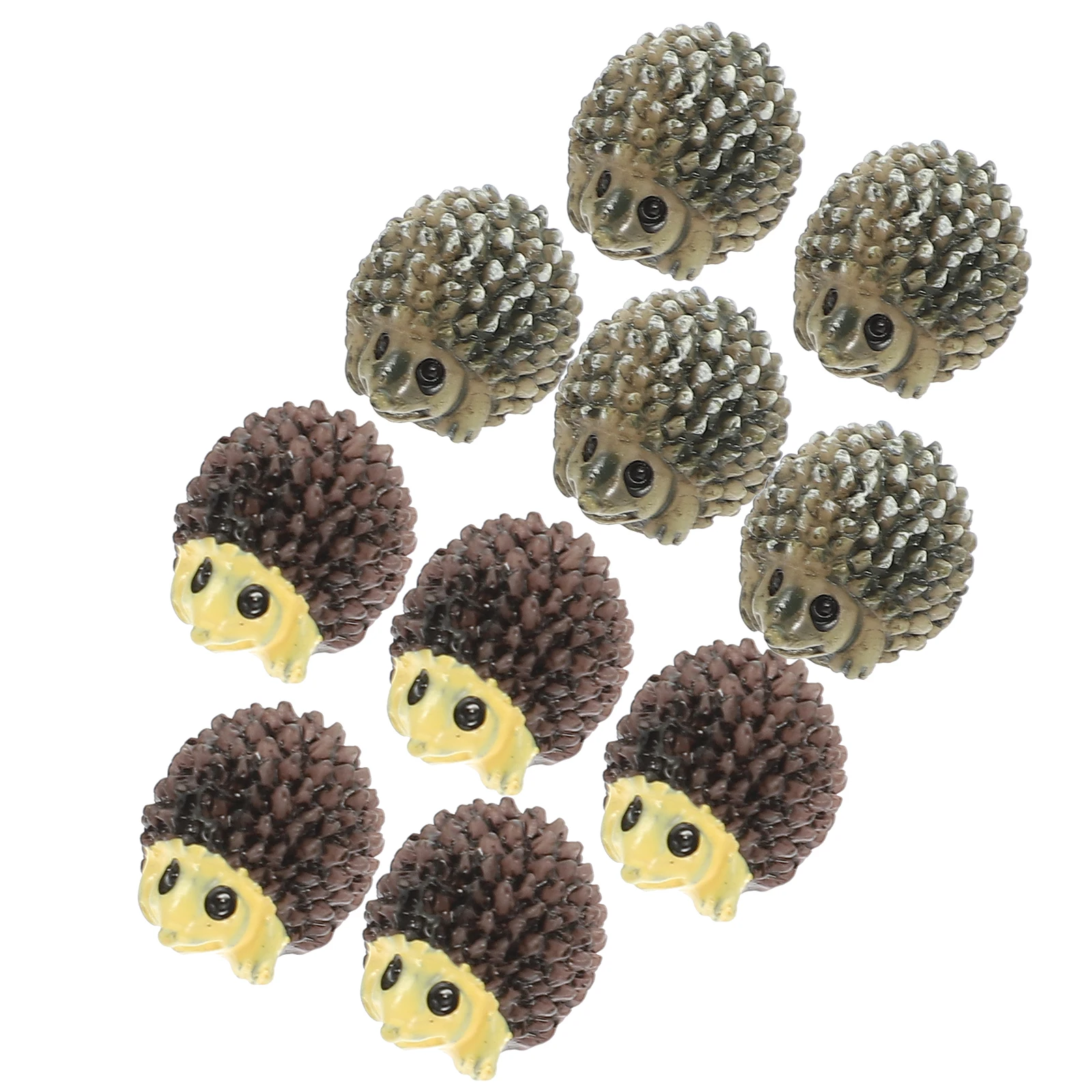 

10pcs Mini Hedgehog Figurines Resin Crafts Durable Garden Decoration Bonsai Micro L Photo Props R om Color