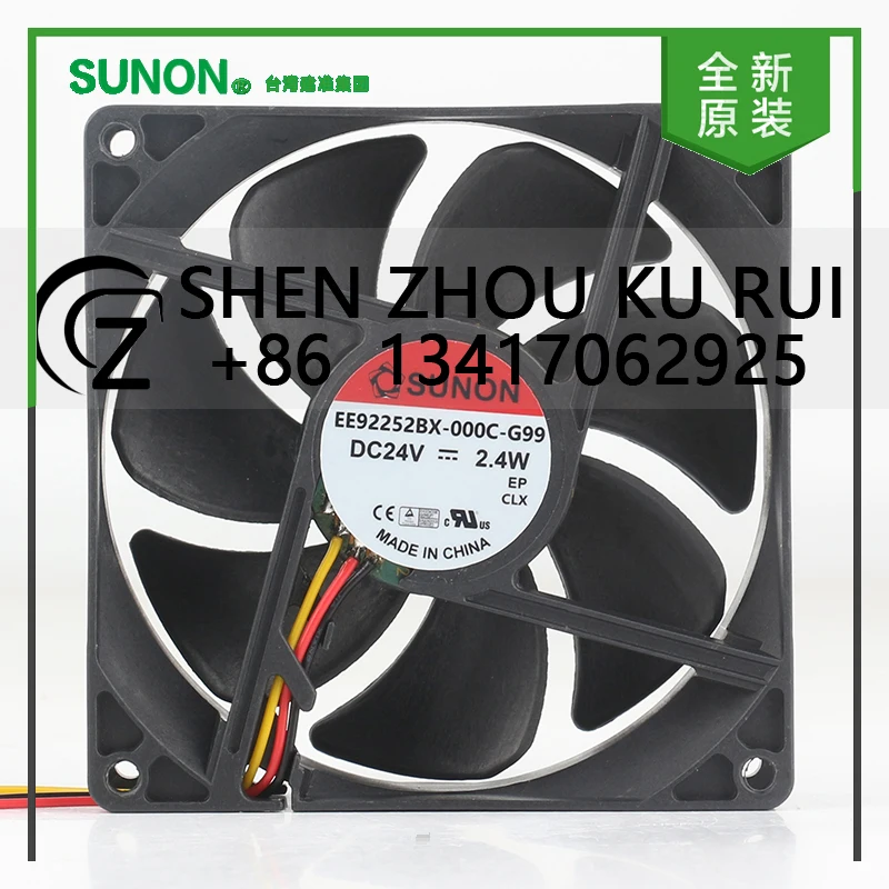 

Original Sunon 5V 12V 48V DC24V 2.4W AC EC 9025 90X90X25MM 9CM Ball bearing Quiet inverter 3-wire EE92252BX-000C-G99 cooling fan
