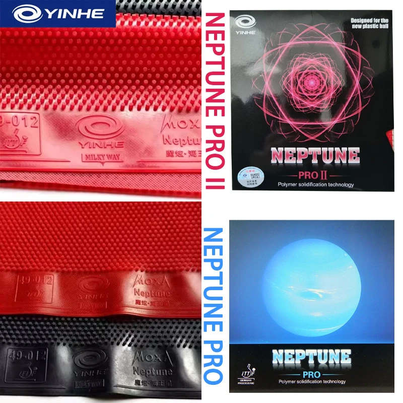 YINHE Neptune Long Pips Table Tennis Rubber OX Cured Non-cured Ping Pong Rubber Anti-Spin Soft Table Tennis Rubber for Defense