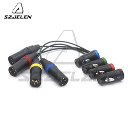 NEUTRIK XLR 3-Pin Male to Flat XLR Male to Right Angle 3-Pin XLR Female Cable for Cyclone Separator