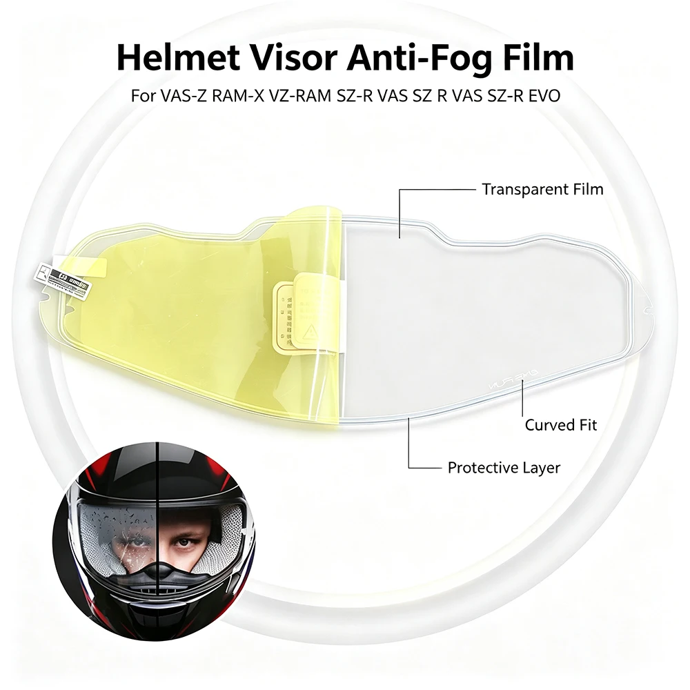 Motorcycle Helmet Visor Anti Fog Film For VAS-Z RAM-X VZ-RAM SZ-R VAS SZ R VAS SZ-R EVO Helmet Accessories Anti-fog For Arai
