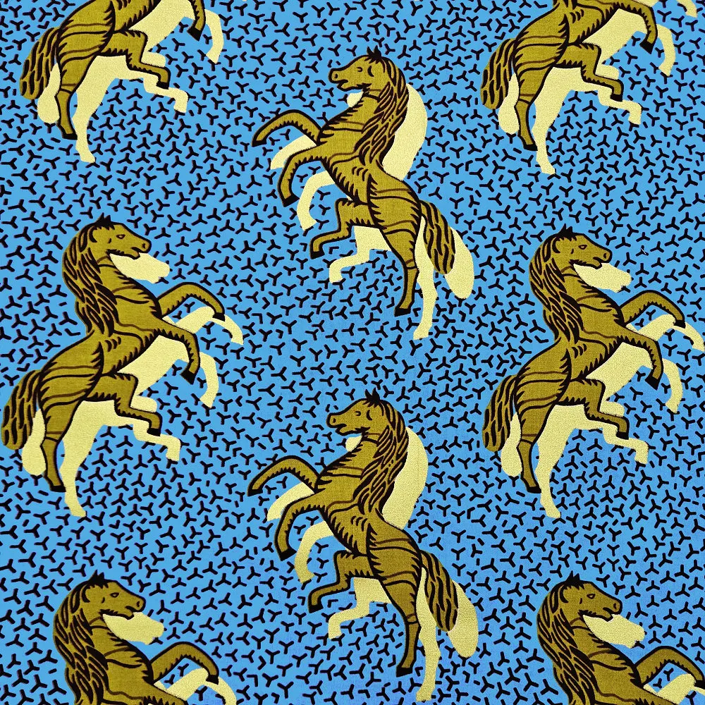 Goldener Baumwoll-Wachsdruckstoff, echter niederländischer Wachsstoff aus goldenem Satin, zum Nähen von Kleidung, Kleidern, Taschen, DIY-Bastelarbeiten – Detail 8