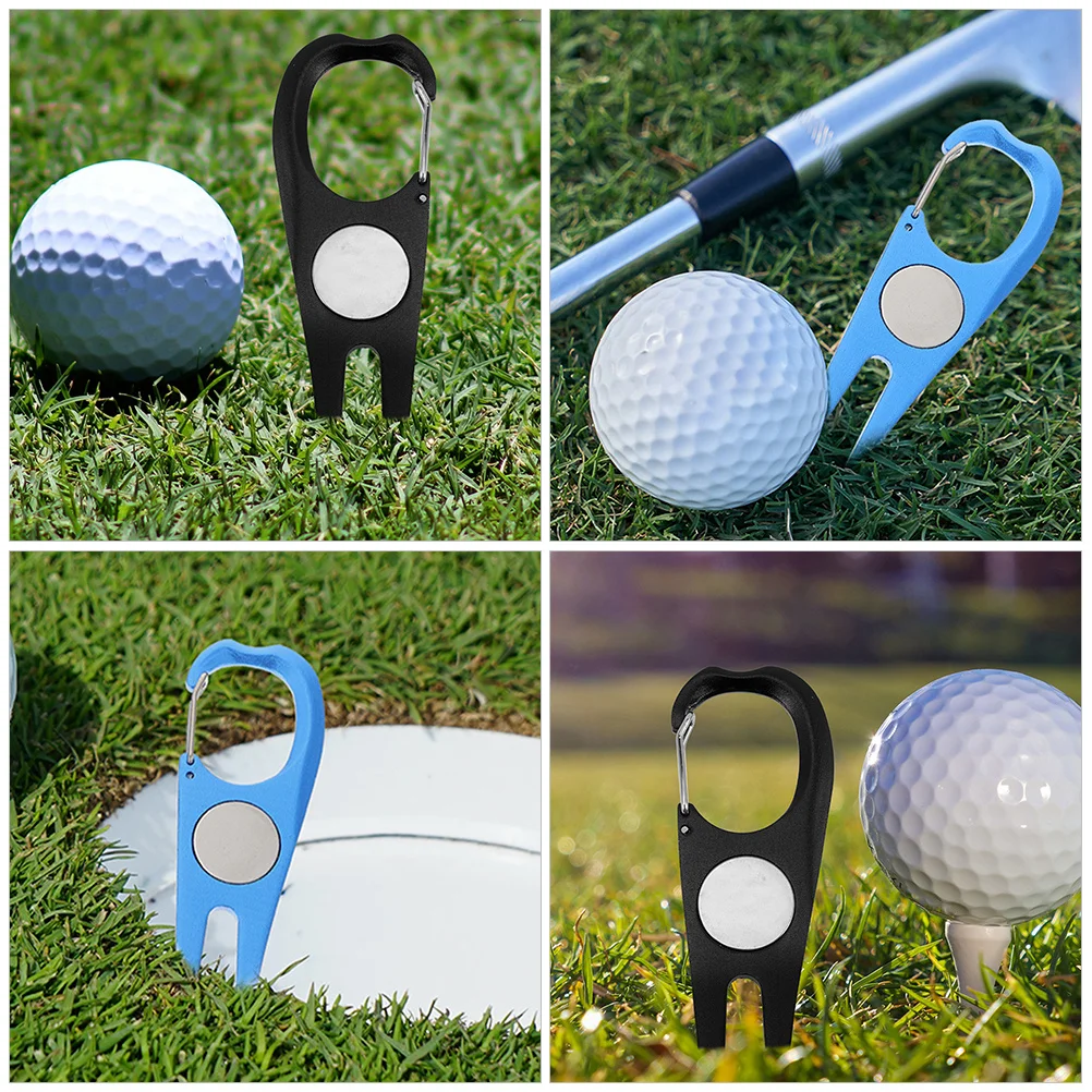 

2Pcs Golfs Divot Repair Tool Lightweight Portable Fork for Better Performance on Green Ball Markers Vibrant Color Golfing