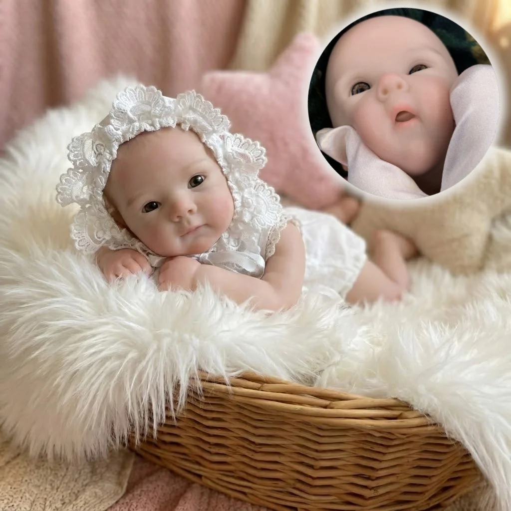 

AnjoDoll 13Inch Girl Bettie Full Body Soft Solid Silicone Reborn Doll Painted Handmade Reborn Baby Doll Reborn Corpo De Silicone