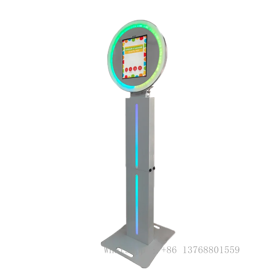 RGB Dimmable 3200 6500K LED Light Social Booth Roamer Magic Mirror Selfie Booth For Ipad Photo Booth With Lcd Screen Photobooth