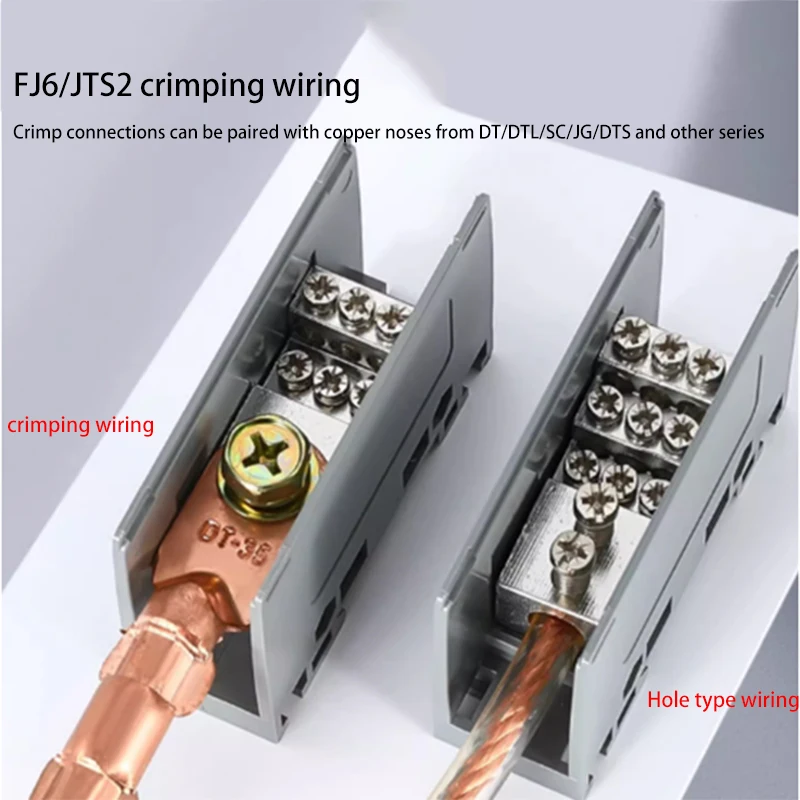 FJ6/JTS2 Large nut nose type wiring 1-in Multi-out Junction Box High Power Electricity terminal block nose connectior