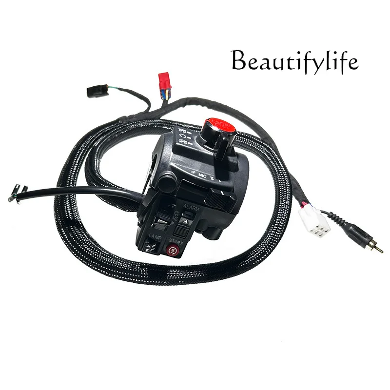 

Motorcycle brake handle assembly Right police car sound and light integrated control switch modification
